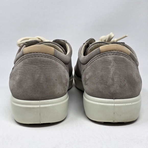 Ecco Soft-7 Runner Womens Size 7 Grey Nubuck Leather Casual Lace Up Pre-owned - Picture 5 of 10